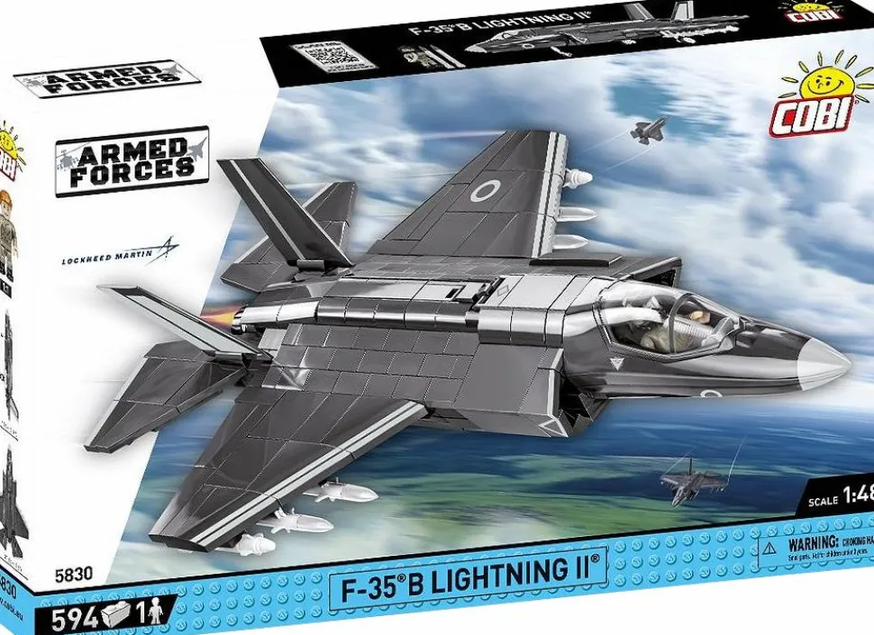 Cobi: Armed Forces - F-35B Lightning II Fighter Jet 1/48th Scale Building Block Construction Set (594 Pieces)