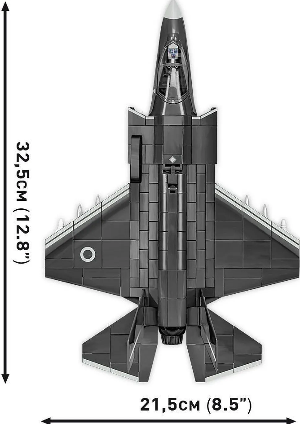 Cobi: Armed Forces - F-35B Lightning II Fighter Jet 1/48th Scale Building Block Construction Set (594 Pieces)