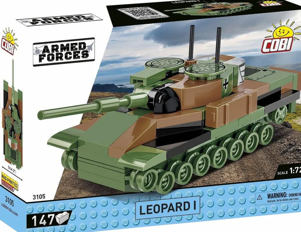 Cobi: Armed Forces - Leopard I Tank 1/72 Scale Building Block Construction Set (147 Pieces)