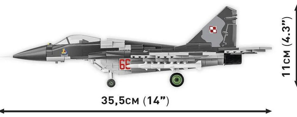 Cobi: Armed Forces - MiG-29 (Ukraine/Poland) Fighter Jet 2-In-1 1/48th Scale Building Block Construction Set (550 Pieces)