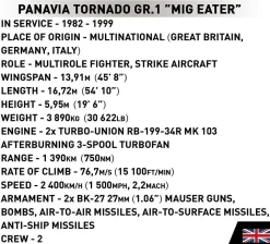 Cobi: Armed Forces - Panavia Tornado GR.1 MiG Eater Fighter Jet 1/48th Scale Building Block Construction Set (527 Pieces)