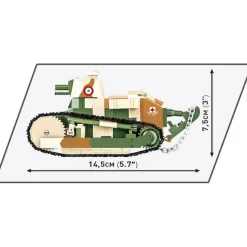 Cobi: Great War - Renault FT Tank Historical Collection 1/35th Scale Building Block Construction Set (304 Pieces)