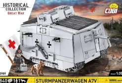 Cobi: Great War - Sturmpanzerwagen A7V Tank Historical Collection 1/35th Scale Building Block Construction Set (840 Pieces)