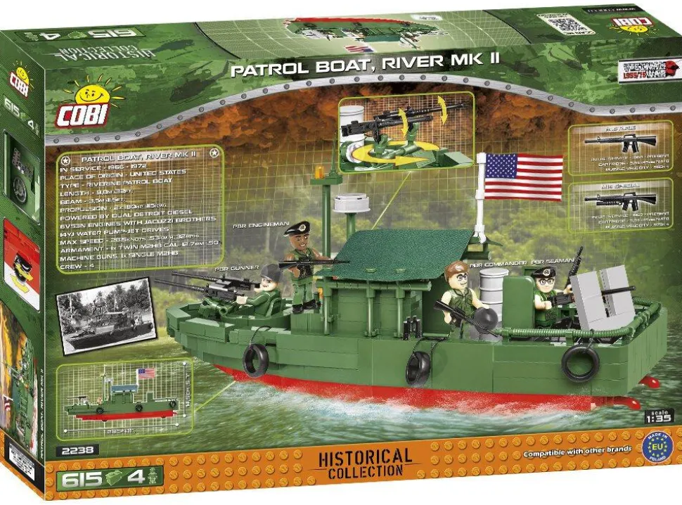 Cobi: Vietnam War - Patrol Boat River MkII Construction Set (618 pieces)