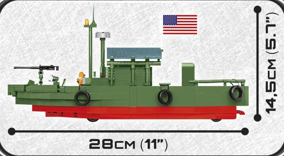 Cobi: Vietnam War - Patrol Boat River MkII Construction Set (618 pieces)