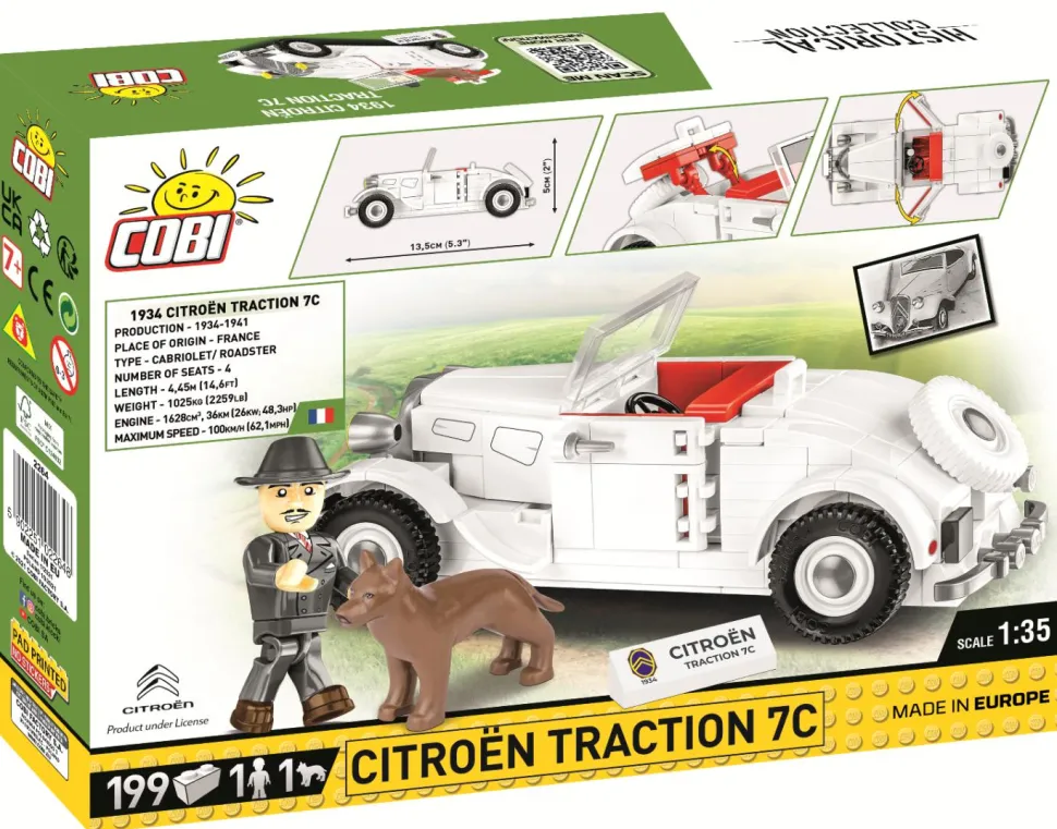 Cobi: World War II - 1934 Citreon Traction Avant 7C Executive Car 1/35th Scale Construction Set (199 Pieces)