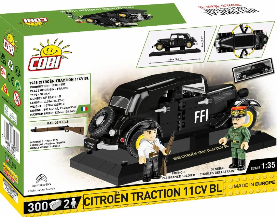 Cobi: World War II - 1938 Citroen Traction 11C 1/35th Scale Construction Set (685 pieces)