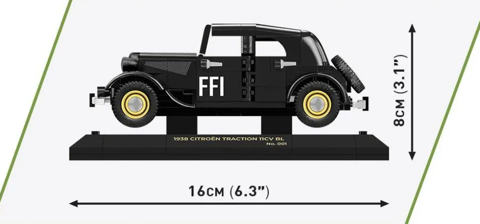 Cobi: World War II - 1938 Citroen Traction 11C 1/35th Scale Construction Set (685 pieces)