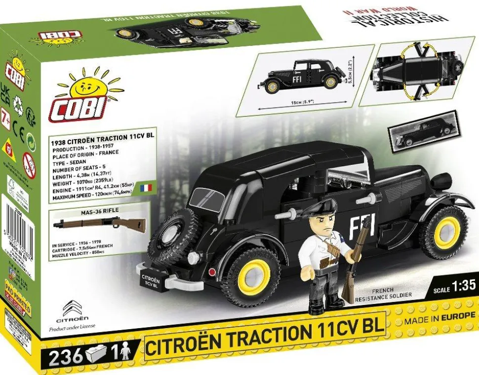 Cobi: World War II - 1938 Citroen Traction 11C Construction Set (236 pieces)