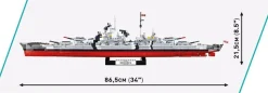 Cobi: World War II - Battleship Bismarck Historical Collection 1/300th Scale Building Block Construction Set (2789 Pieces)