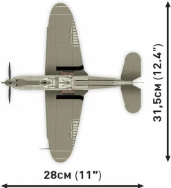 Cobi: World War II - Bell P-39D Airacobra (US) Historical Collection 1/32 Scale Fighter Plane Building Block Construction Set (361 Pieces)