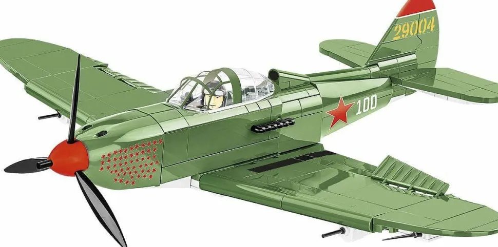 Cobi: World War II - Bell P-39Q Airacobra (Soviet) Fighter Plane Historical Collection 1/32 Scale Building Block Construction Set (380 Pieces)