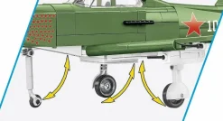 Cobi: World War II - Bell P-39Q Airacobra (Soviet) Fighter Plane Historical Collection 1/32 Scale Building Block Construction Set (380 Pieces)