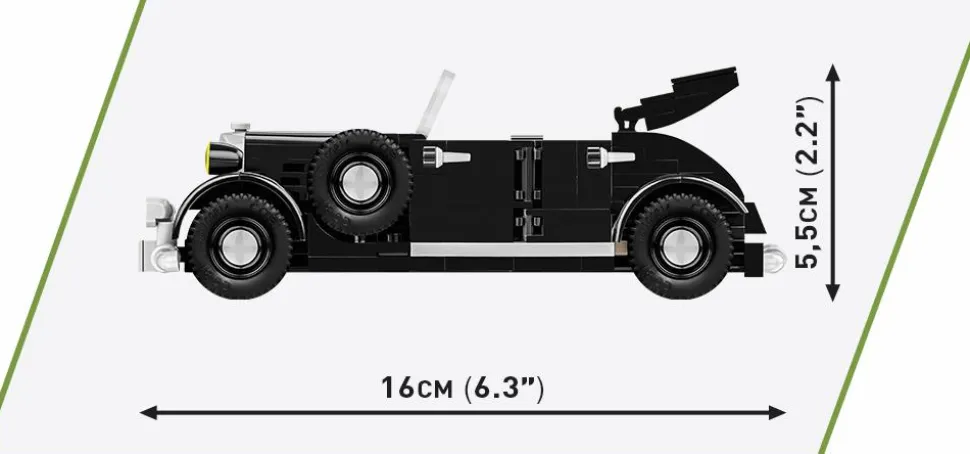 Cobi: World War II - Charles de Gaulle’s 1936 Horch 830 Convertible 1/35th Scale Construction Set (244 Pieces)