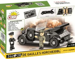 Cobi: World War II - Charles de Gaulle’s 1936 Horch 830 Convertible 1/35th Scale Construction Set (244 Pieces)