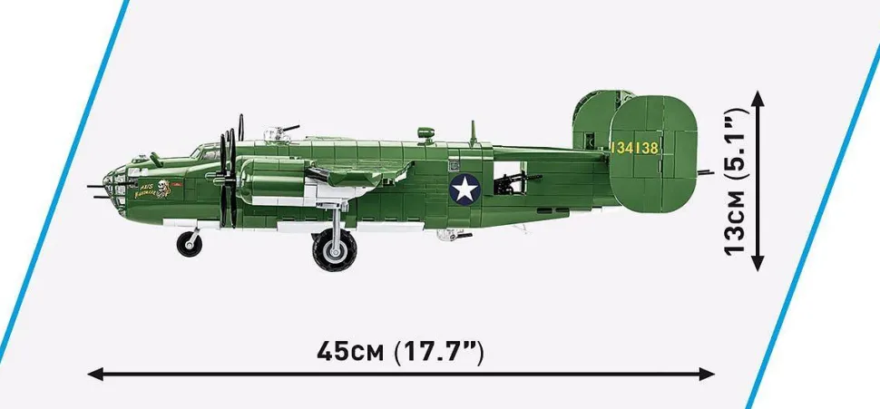 Cobi: World War II - Consolidated B-24D Liberator Heavy Bomber Plane Historical Collection 1/48th Scale Building Block Construction Set (1445 Pieces)