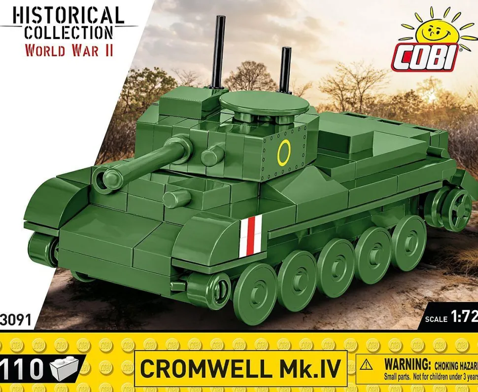 Cobi: World War II - Cromwell Mk.IV Tank Historical Collection 1/72 Scale Building Block Construction Set (110 Pieces)