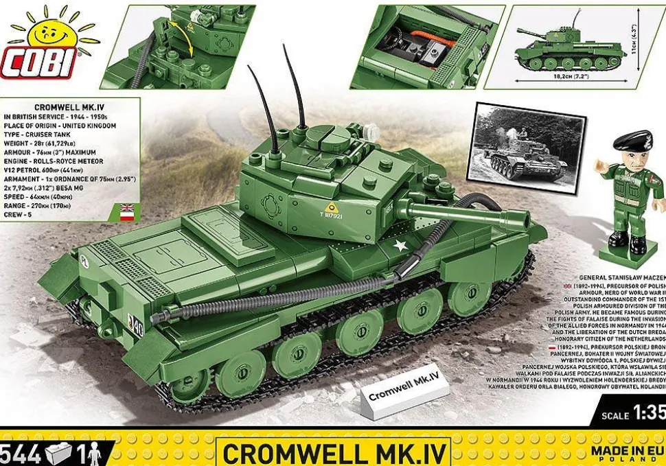 Cobi: World War II - Cromwell MK.IV Tank Historical Collection 1/35th Scale Building Block Construction Set (544 Pieces)