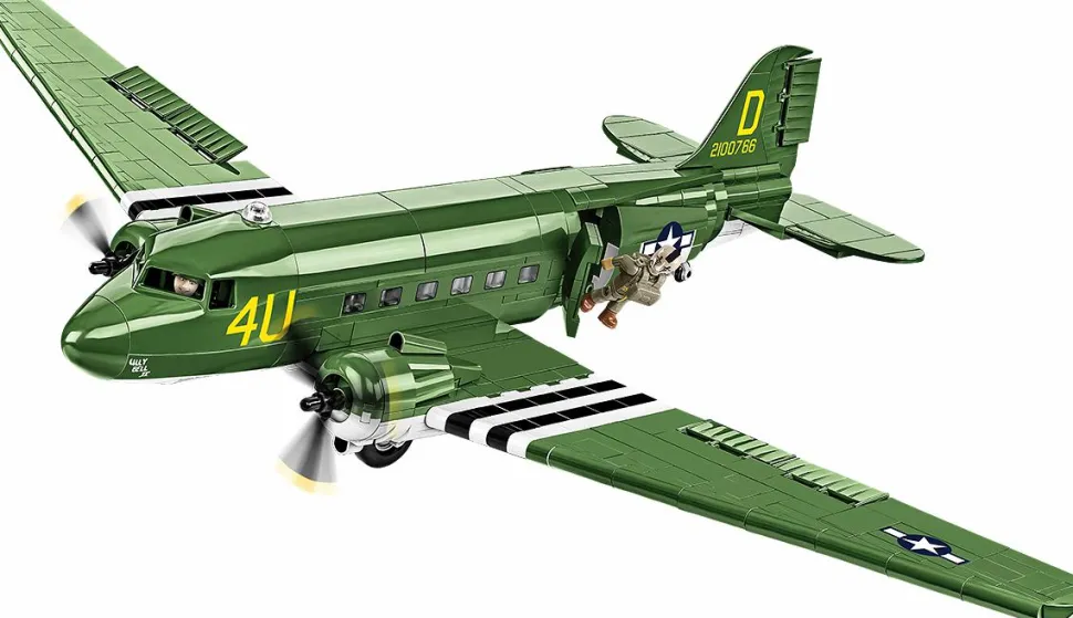 Cobi: World War II - Douglas C-47 Skytrain "Dakota" Transport Plane Historical Collection 1/48th Scale Building Block Construction Set (896 Pieces)
