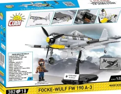 Cobi: World War II - Focke-Wulf FW 190-A3 Fighter Bomber Plane Historical Collection 1/32 Scale Building Block Construction Set (382 Pieces)