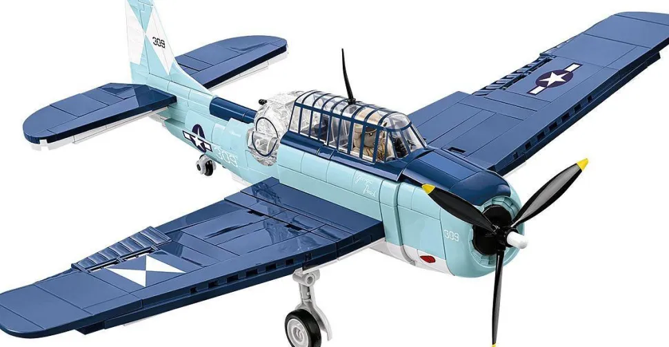 Cobi: World War II - Grumman TBF Avenger Torpedo Bomber Plane Historical Collection 1/48th Scale Building Block Construction Set (392 Pieces)
