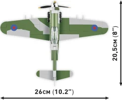 Cobi: World War II - Hawker Typhoon MK.IB Fighter Plane Historical Collection 1/48th Scale Building Block Construction Set (190 Pieces)