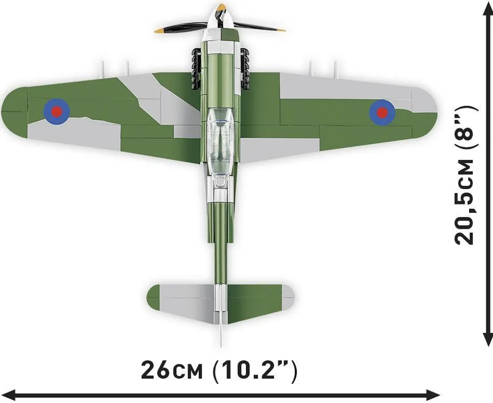 Cobi: World War II - Hawker Typhoon MK.IB Fighter Plane Historical Collection 1/48th Scale Building Block Construction Set (190 Pieces)