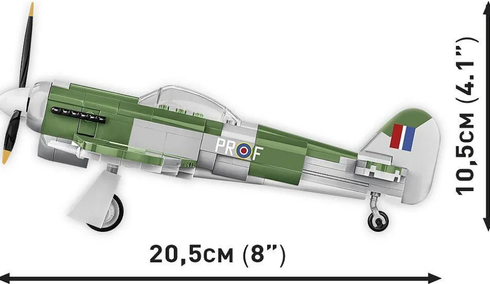 Cobi: World War II - Hawker Typhoon MK.IB Fighter Plane Historical Collection 1/48th Scale Building Block Construction Set (190 Pieces)