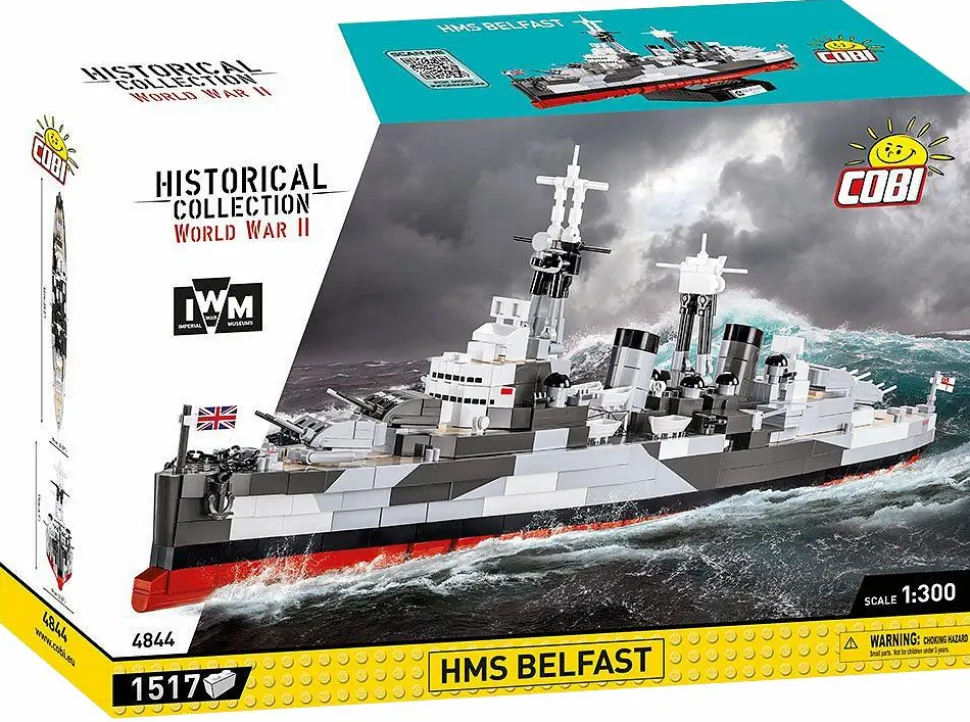 Cobi: World War II - HMS Belfast Light Cruiser Historical Collection 1/300th Scale Building Block Construction Set (1517 Pieces)