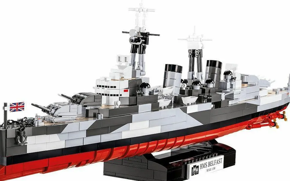 Cobi: World War II - HMS Belfast Light Cruiser Historical Collection 1/300th Scale Building Block Construction Set (1517 Pieces)