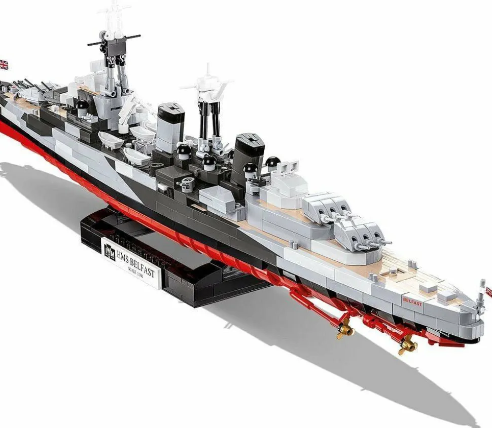 Cobi: World War II - HMS Belfast Light Cruiser Historical Collection 1/300th Scale Building Block Construction Set (1517 Pieces)