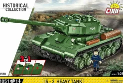 Cobi: World War II - IS-2 Heavy Tank 3-in-1 Historical Collection 1/28th Scale Building Block Construction Set (1051 Pieces)