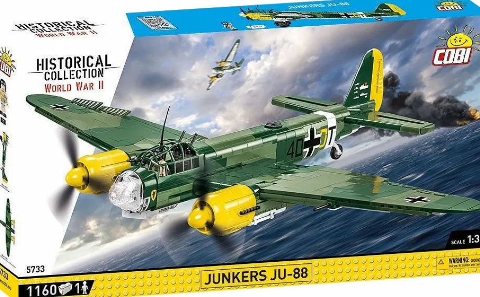 Cobi: World War II - Junkers JU-88 A-4 Dive Bomber Plane Historical Collection 1/32 Scale Building Block Construction Set (1160 Pieces)
