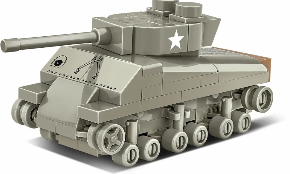 Cobi: World War II - M4A3 Sherman Tank Historical Collection 1/72 Scale Building Block Construction Set (103 Pieces)