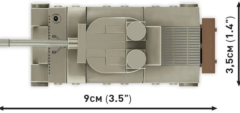 Cobi: World War II - M4A3 Sherman Tank Historical Collection 1/72 Scale Building Block Construction Set (103 Pieces)