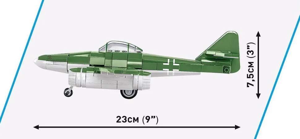 Cobi: World War II - Messerschmitt ME 262 Fighter Bomber Plane Historical Collection 1/48th Scale Building Block Construction Set (250 Pieces)