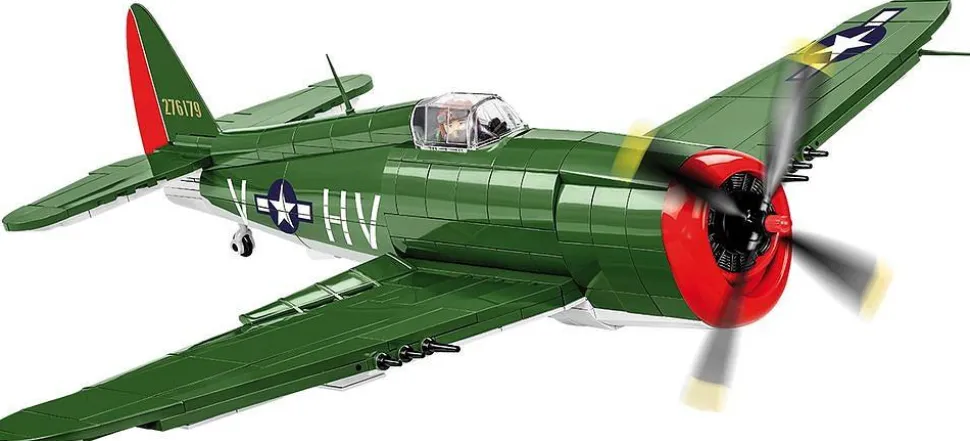 Cobi: World War II - P-47 Thunderbolt Fighter Plane Historical Collection 1/32 Scale Building Block Construction Set (477 Pieces)
