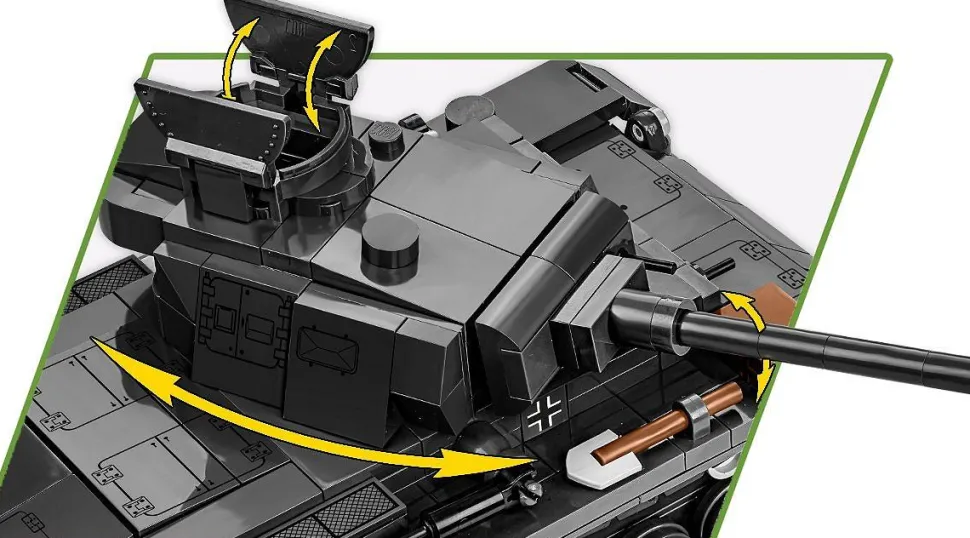 Cobi: World War II - Panzer III Ausf. J 2-in-1 Tank Historical Collection 1/35th Scale Building Block Construction Set (590 Pieces)