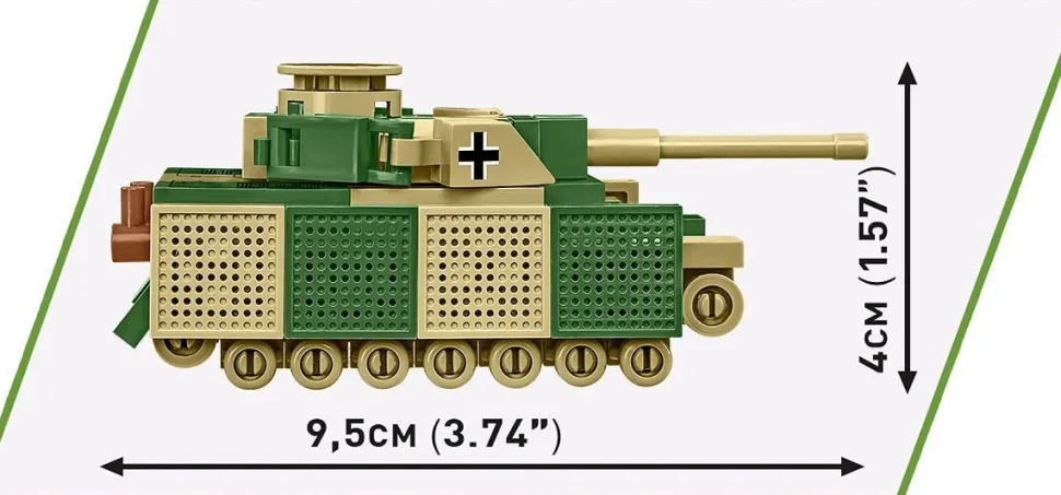 Cobi: World War II - Panzer IV Ausf. J Tank Historical Collection 1/72 Scale Building Block Construction Set (128 Pieces)