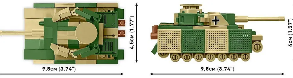 Cobi: World War II - Panzer IV Ausf. J Tank Historical Collection 1/72 Scale Building Block Construction Set (128 Pieces)