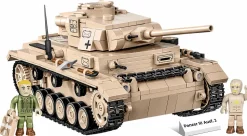 Cobi: World War II - Panzer III Ausf. J Tank 2-in-1 Historical Collection 1/28th Scale Building Block Construction Set (780 Pieces)