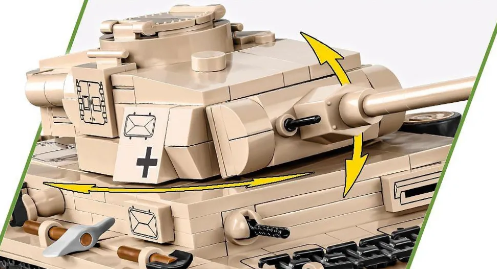 Cobi: World War II - Panzer III Ausf. J Tank 2-in-1 Historical Collection 1/28th Scale Building Block Construction Set (780 Pieces)