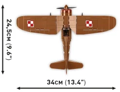 Cobi: World War II - PZL P.11C Plane Historical Collection 1/32 Scale Building Block Construction Set (320 Pieces)