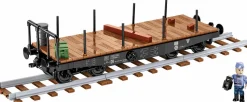 Cobi: World War II - Schwerer Plattwormwagen Typ SSYS Freight Train Car Historical Collection 1/35th Scale Building Block Construction Set (424 Pieces)