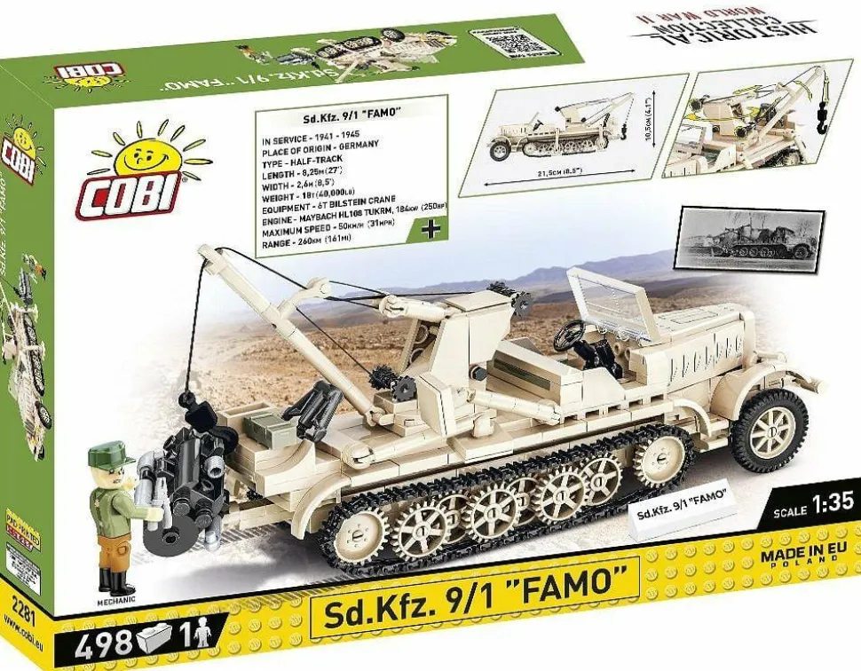 Cobi: World War II - Sd.Kfz. 9/1 Famo Half-Track Historical Collection 1/35th Scale Building Block Construction Set (498 Pieces)