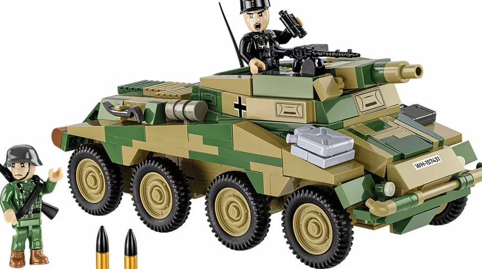 Cobi: World War II - Sd.Kfz. 234/3 Stummel Tank Historical Collection 1/35th Scale Building Block Construction Set (438 Pieces)