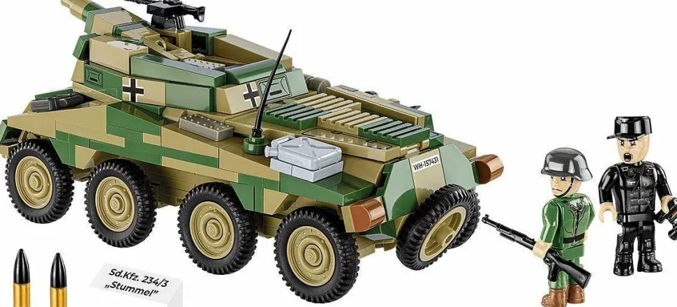 Cobi: World War II - Sd.Kfz. 234/3 Stummel Tank Historical Collection 1/35th Scale Building Block Construction Set (438 Pieces)