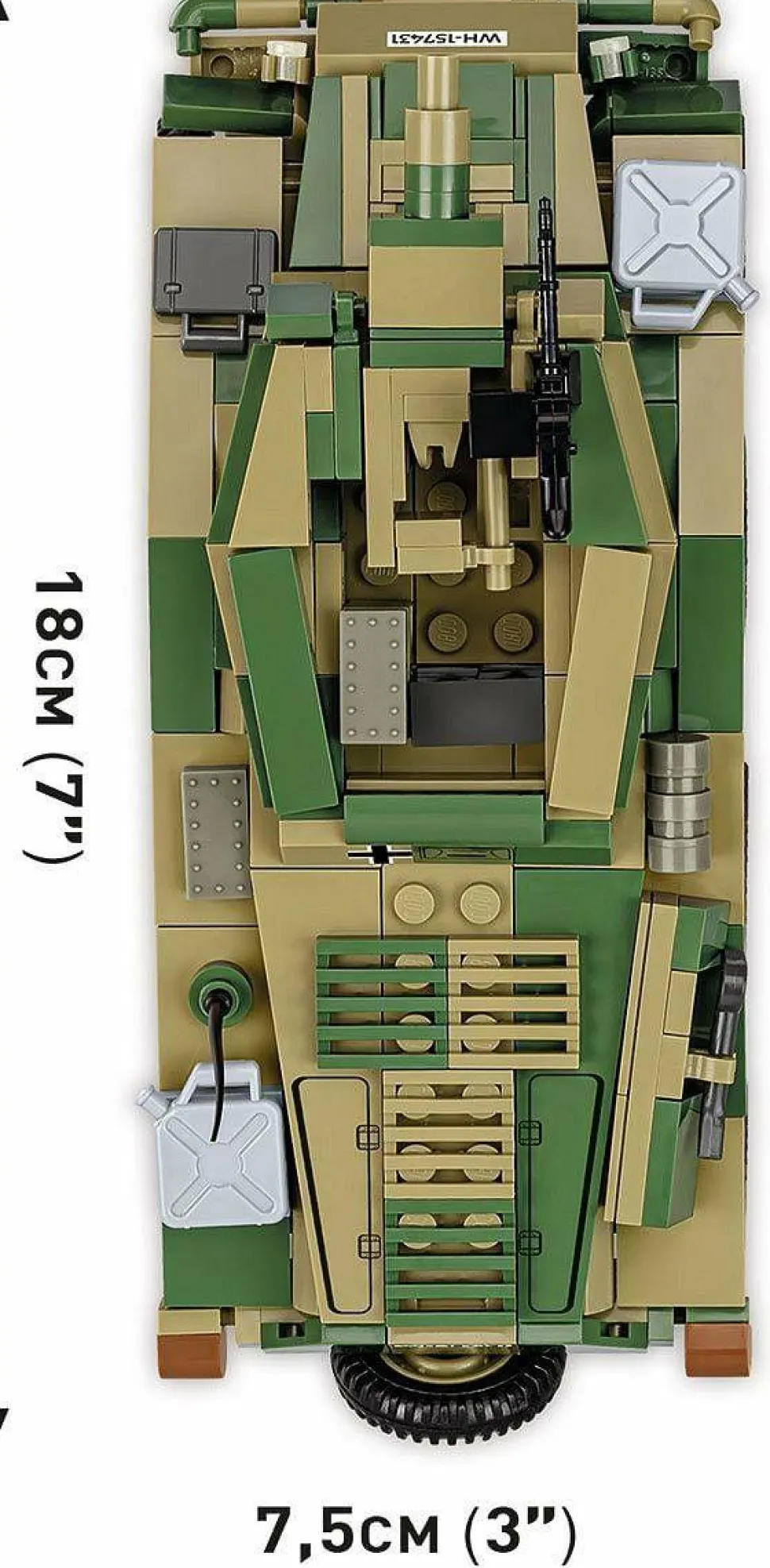 Cobi: World War II - Sd.Kfz. 234/3 Stummel Tank Historical Collection 1/35th Scale Building Block Construction Set (438 Pieces)