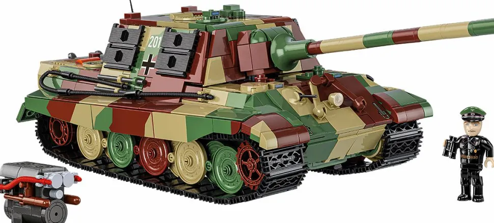 Cobi: World War II - Sd.Kfz. 186 Jagdtiger Tank Historical Collection 1/28th Scale Building Block Construction Set (1280 Pieces)