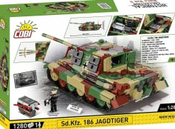 Cobi: World War II - Sd.Kfz. 186 Jagdtiger Tank Historical Collection 1/28th Scale Building Block Construction Set (1280 Pieces)